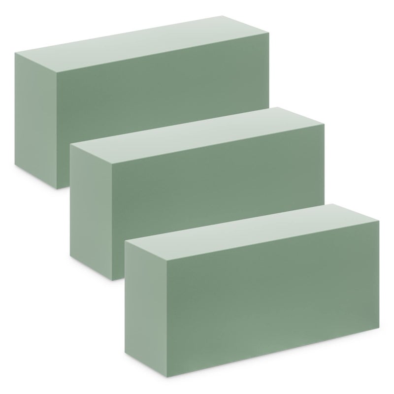 FloraCraft Floral Desert DryFoM 3 Piece Brick 2.6 Inch x 3.4 Inch x 7.8 Inch Green - Image 2